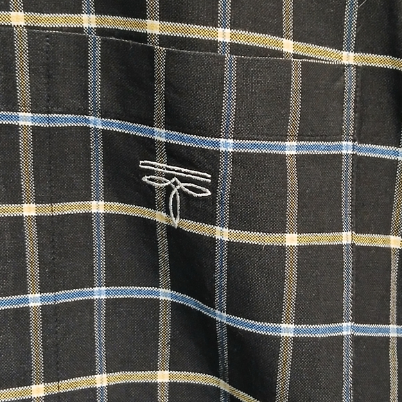 Lucchese Black and Yellow Plaid Shirt - Picture 3 of 6